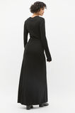 Micro Jersey Ruched Midi Dress  Black  hi-res