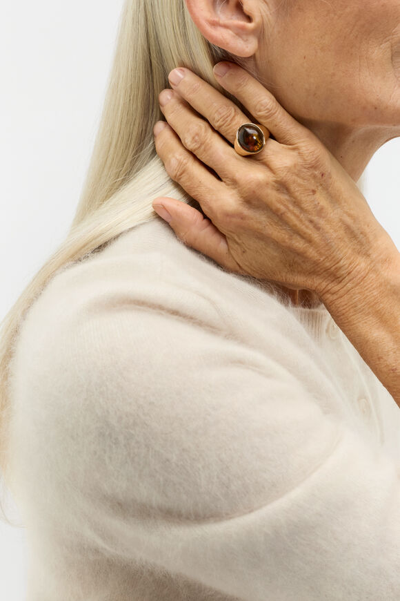 Resin Inlay Signet Ring  Tort  hi-res