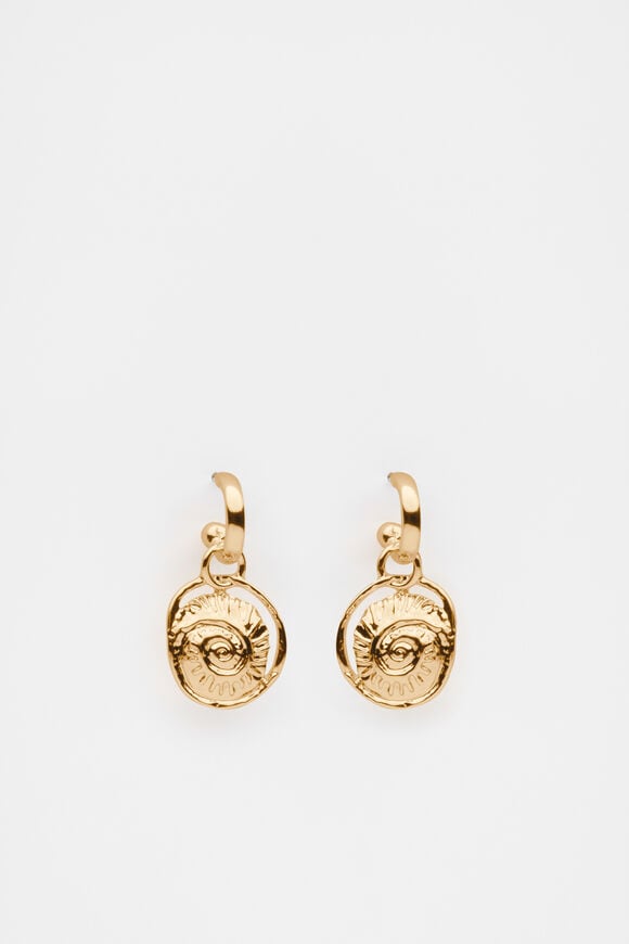 Shell Pendant Earring  Gold  hi-res