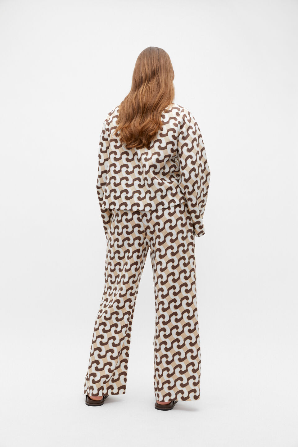 Chain Geo Linen Pleat Pant  Chain Geo