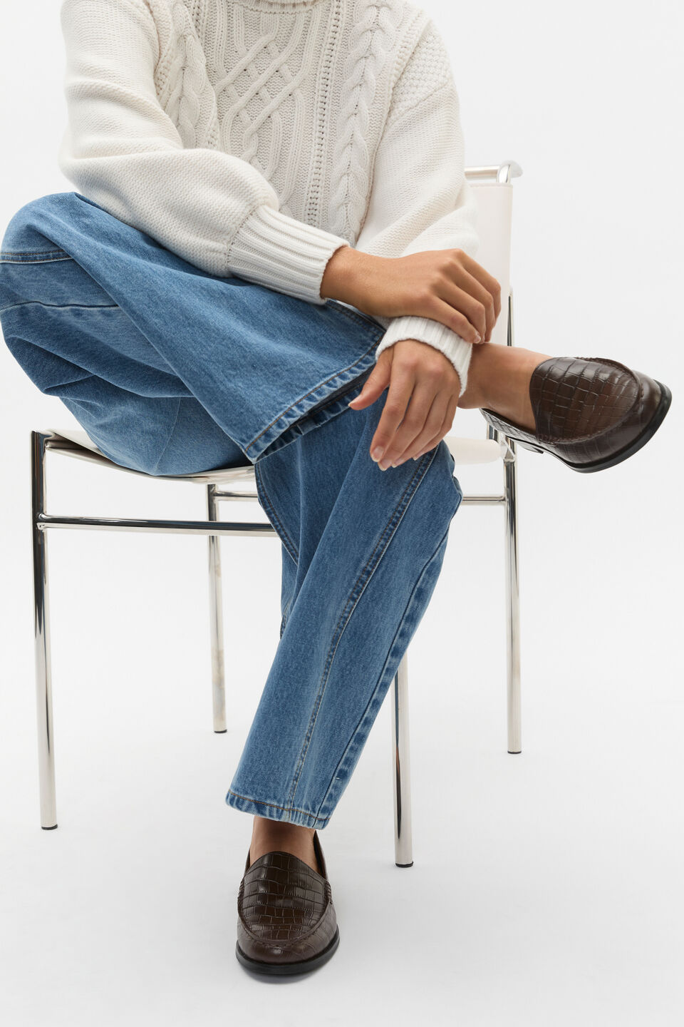 Nella Loafer  Dark Espresso Croc