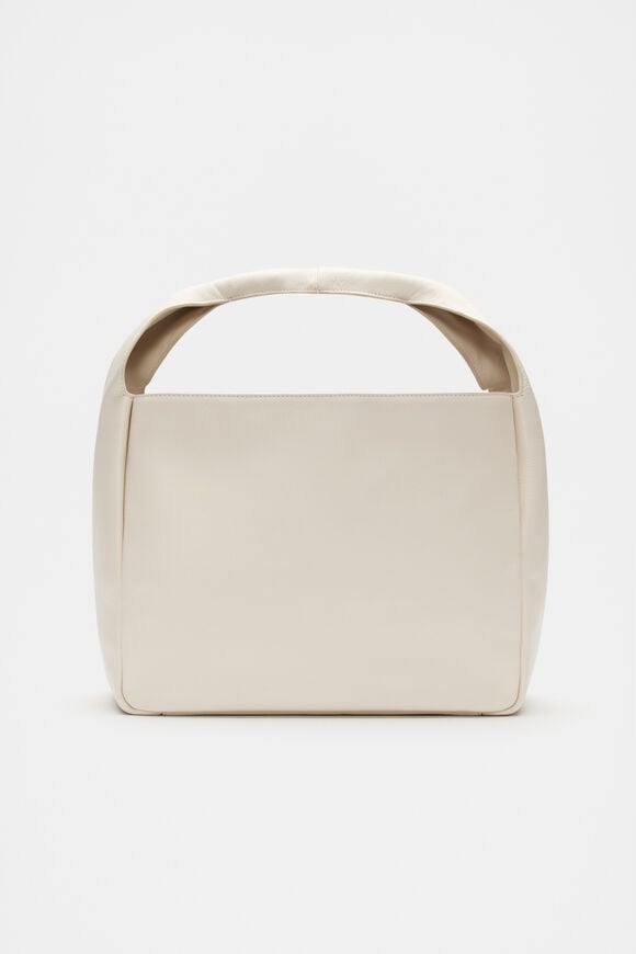 Leather Curved Tote  Tofu  hi-res