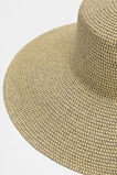 Two Tone Wide Brim Hat  Natural  hi-res