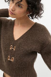 Lofty Ring Detail Knit  Dark Espresso Marle  hi-res