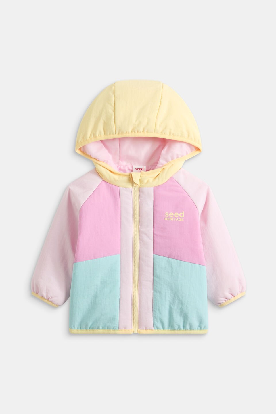 Colourblock Logo Spray Jacket  Pink Lemonade