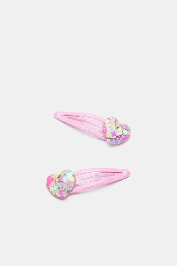 Glitter Confetti Heart Snaps  Multi  hi-res