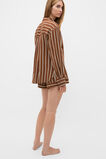 Stripe Shirt and Short PJ Set  Biscoff  hi-res