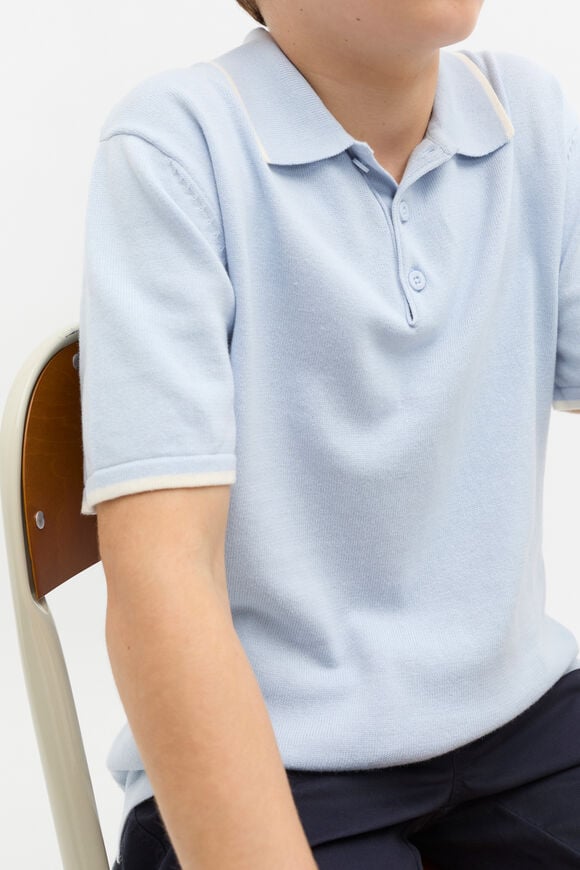 Knit Polo  Sky  hi-res