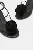 Ava Crochet Flower Sandal  Black  hi-res