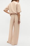 Crinkled Satin Palazzo Pant  Ecru  hi-res