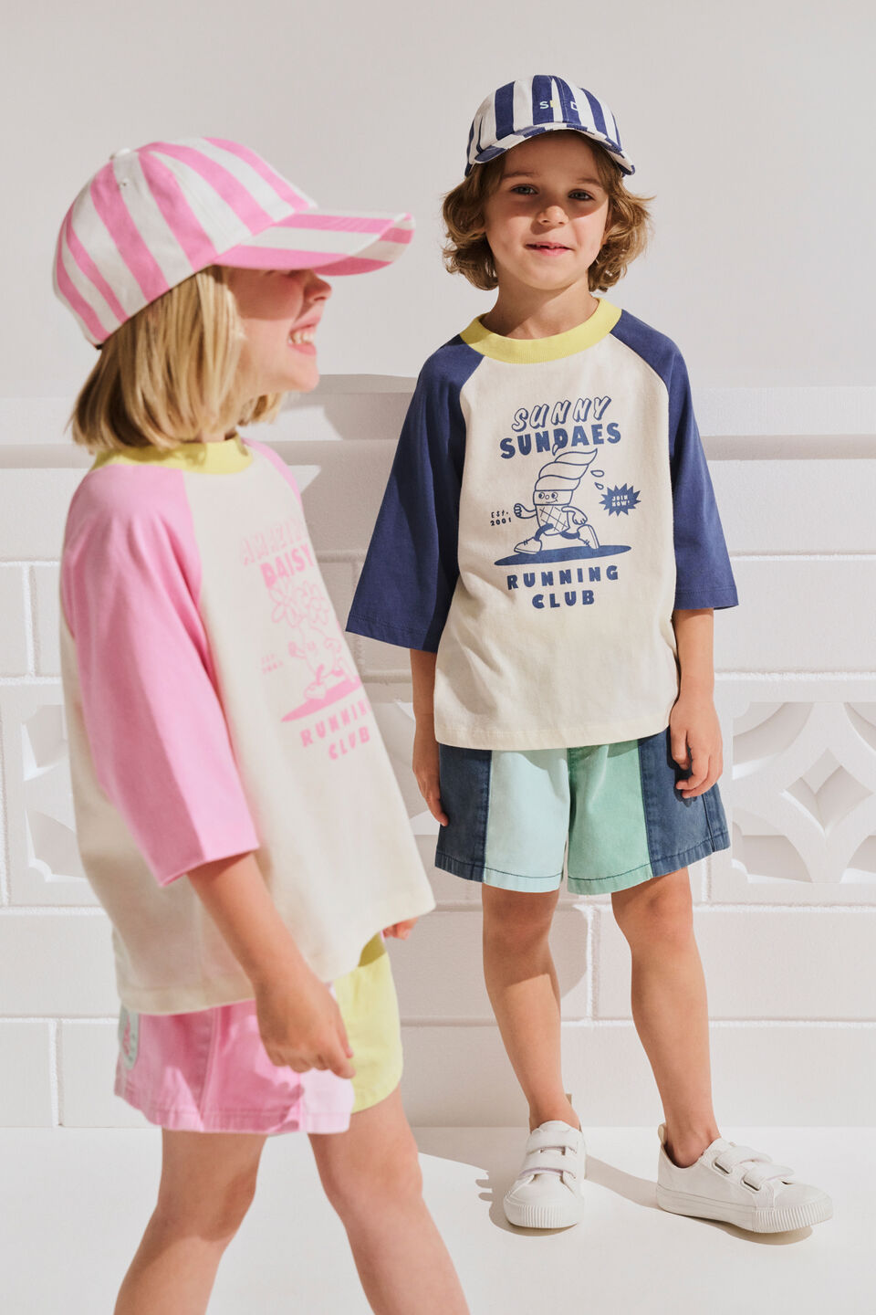 Boxy Raglan Tee  Washed Navy