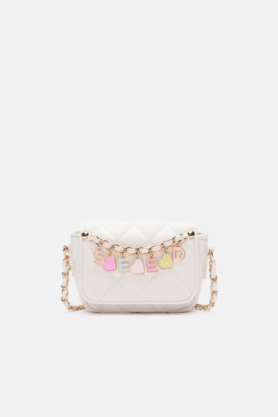 Quilted Charm Bag  Classic Cream