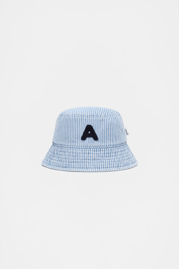 Blue Mini Initial Bucket Hat  A  hi-res