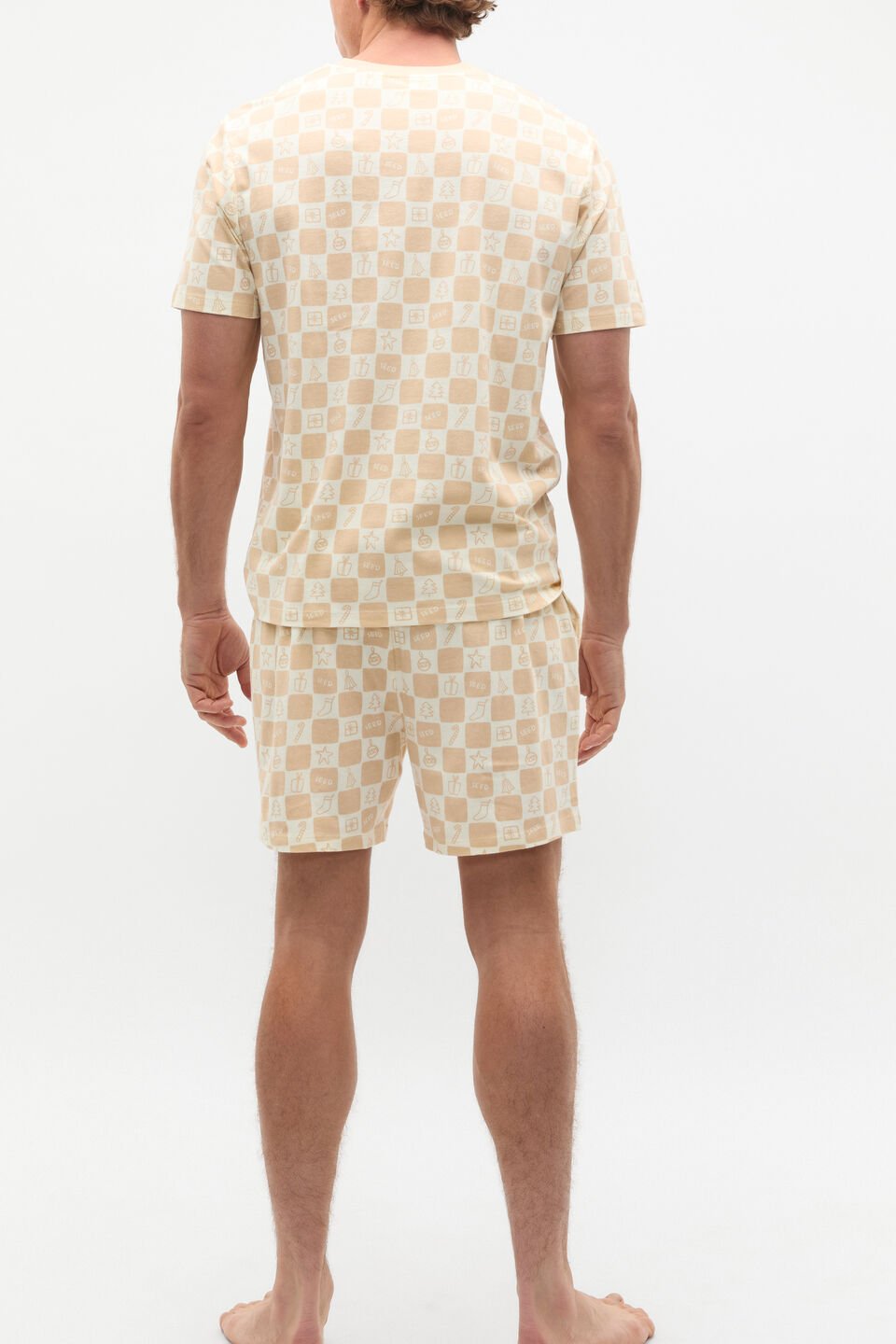 Christmas Check Pyjama  Ecru