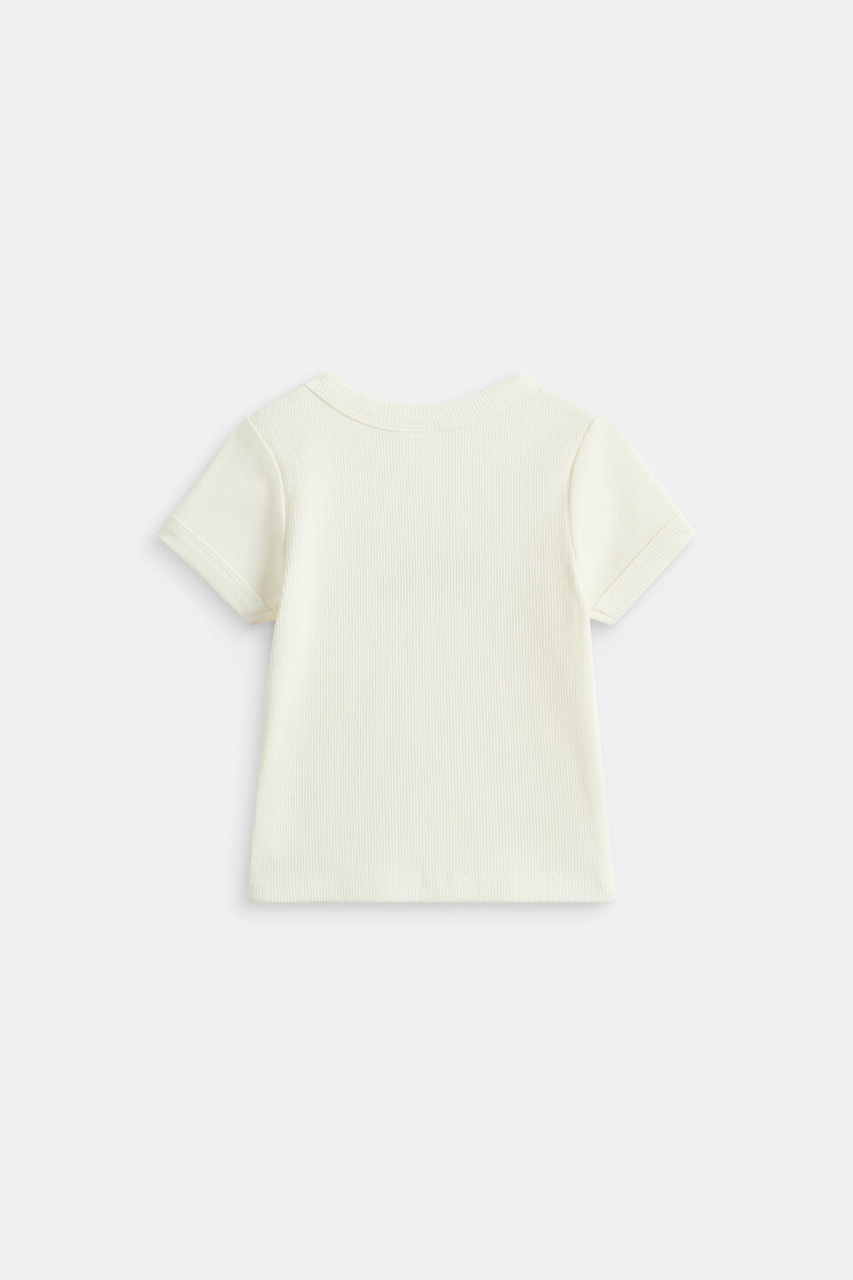 Rib Logo Tee  Classic Cream