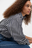 Stripe Cotton Oversized Shirt  Twilight Blue Stripe  hi-res