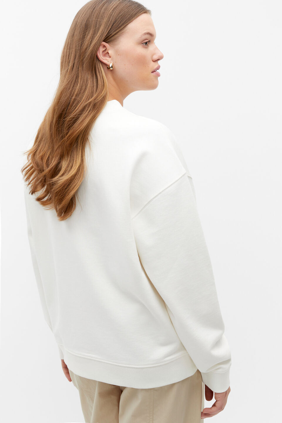 Stacked Logo Sweat  Cloud Cream