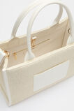 Structured Woven Mini Tote  Cream  hi-res