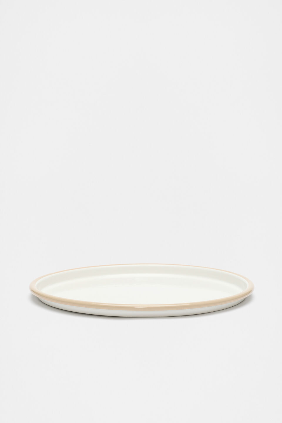 Loretta Enamel Serving Platter  Cloud Cream