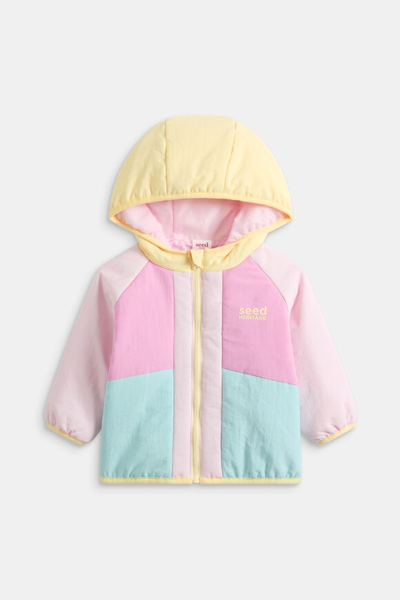Colourblock Logo Spray Jacket  Pink Lemonade  hi-res