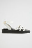 3 Strap Flatform Sandal  White Black  hi-res