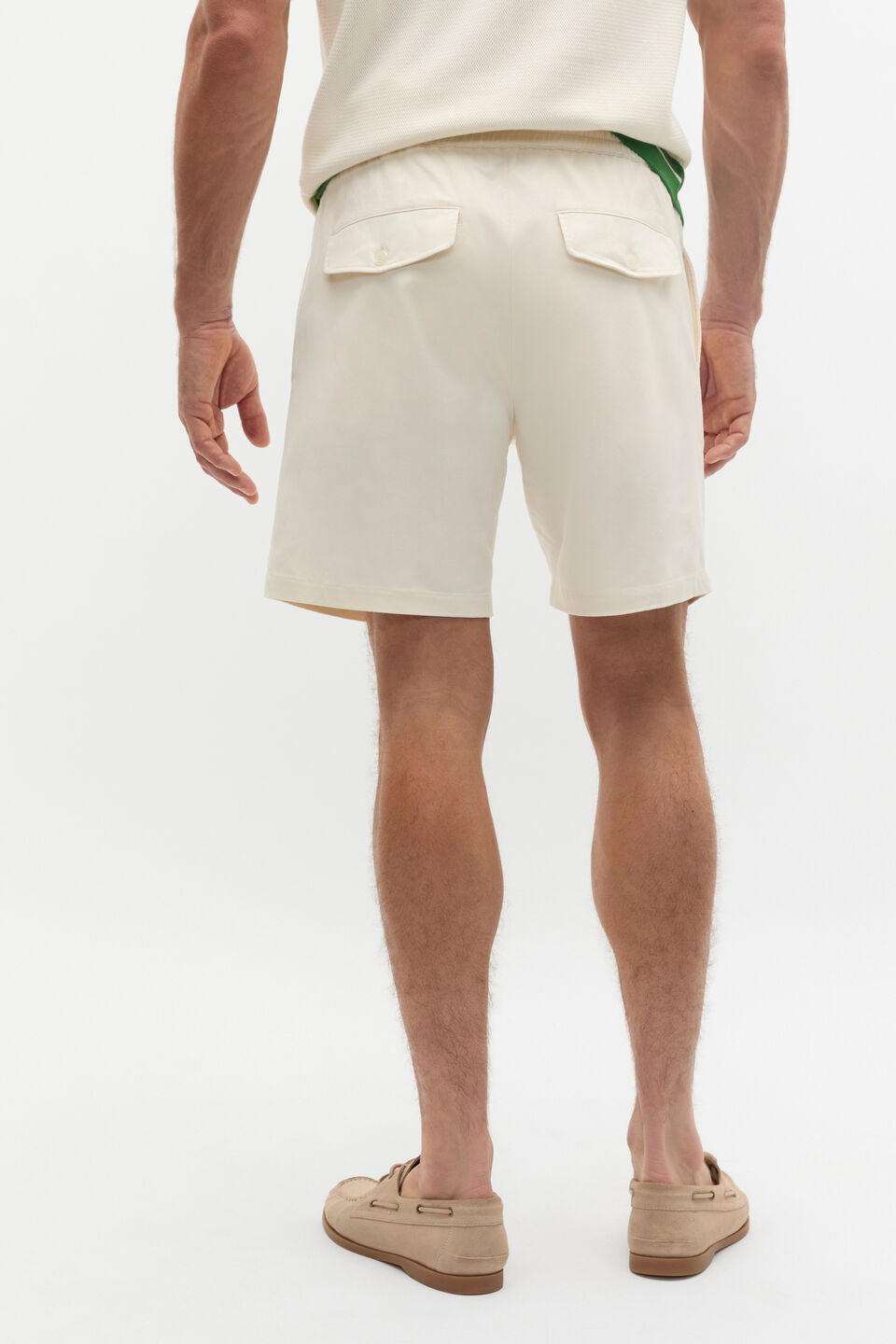 Twill Cotton Short  Off White