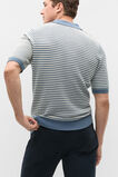 Contrast Stripe Knit Polo  Storm Blue  hi-res