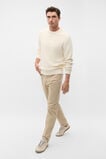 Slub Yarn Crew Neck Knit  Cream  hi-res