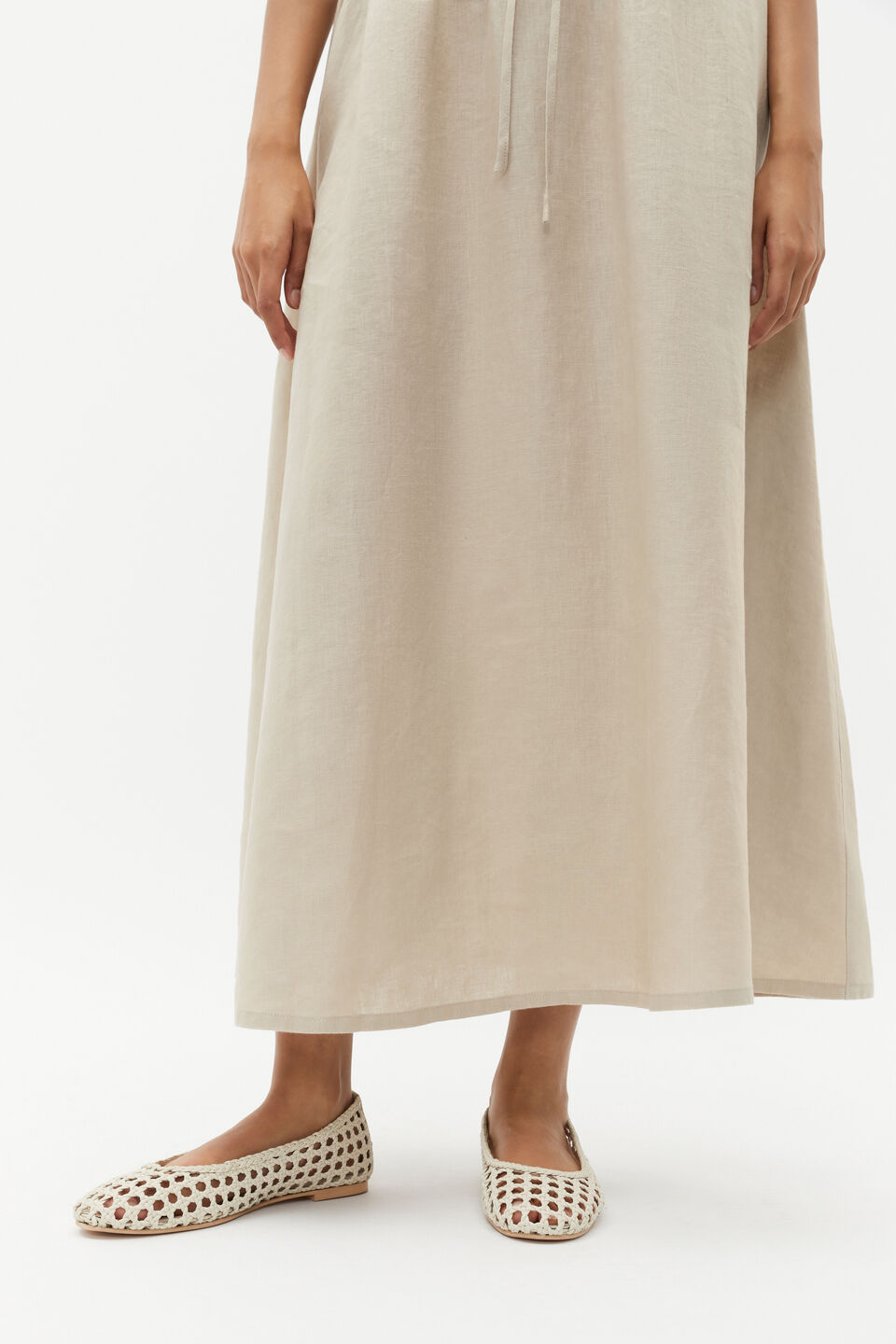 Eve Woven Ballet Flat  Cream