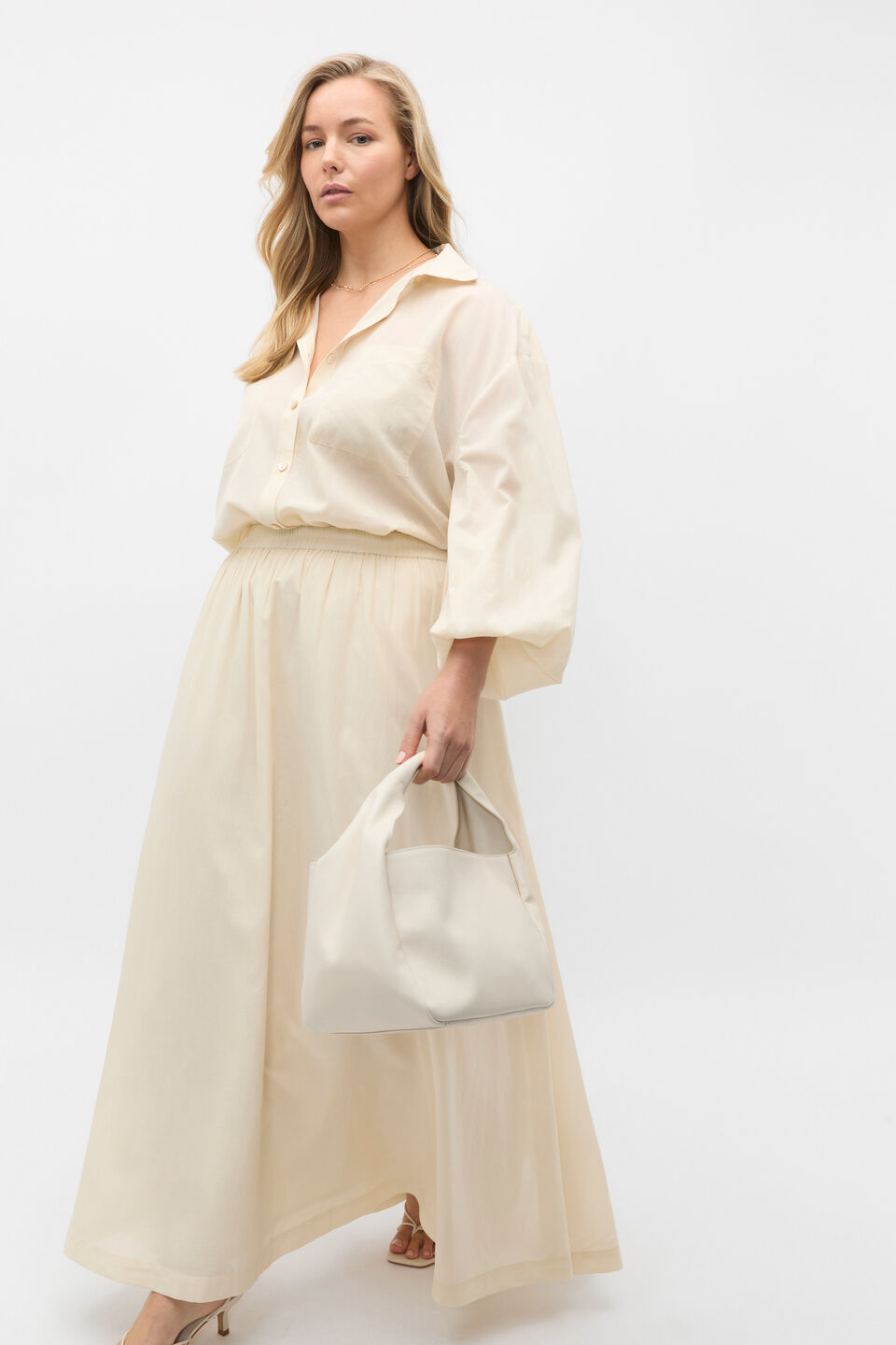 Voile Maxi Skirt  Tofu