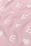 Heart Initial Blanket  E  hi-res