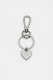 Silver Initials Keyring  Heart  hi-res