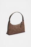 Raffia Shoulder Bag  Chocolate  hi-res