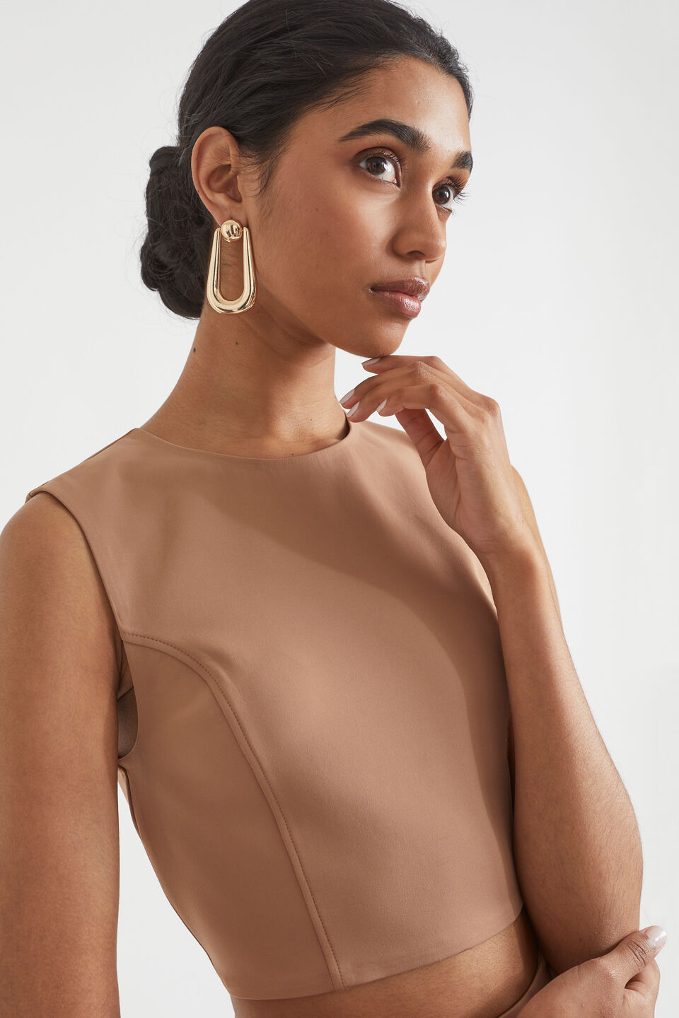 Scuba Shell Top  Rose Taupe