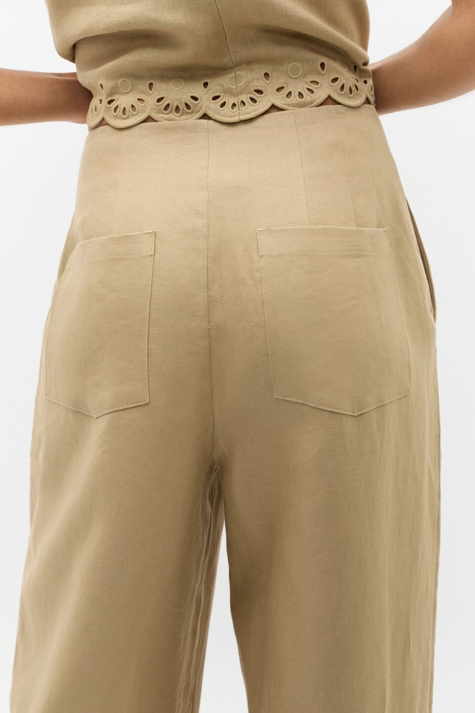 Simple Linen Pant  Cashew