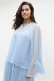 Fluted Sleeve Blouse  Ice Blue  hi-res