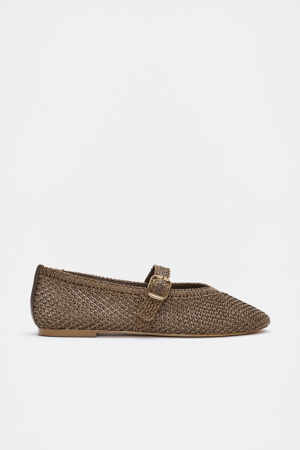Mara Crochet Ballet Flat  Nutmeg