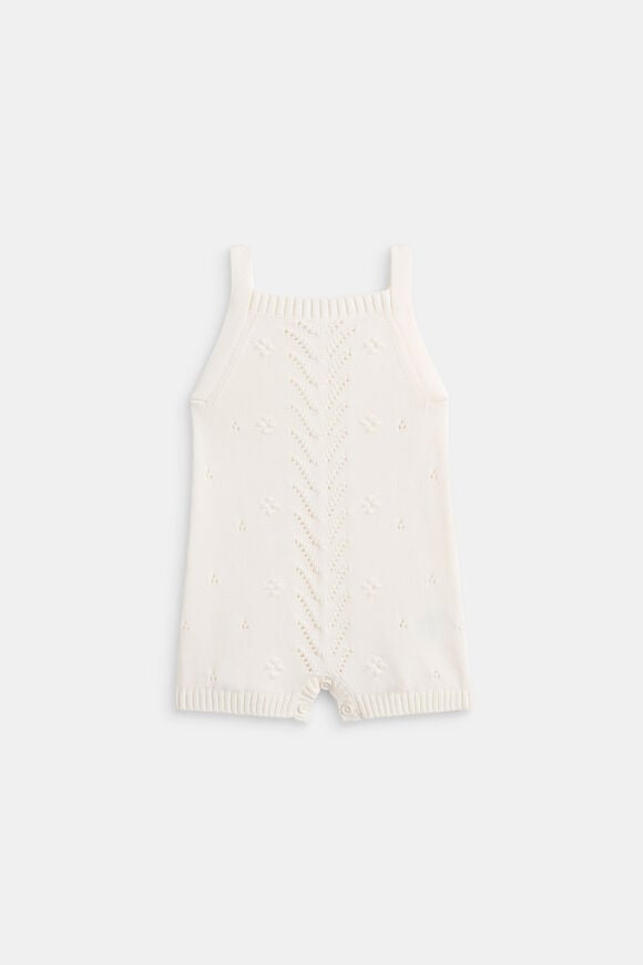 Bobble Knit Romper  Classic Cream  hi-res