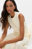 Cotton Blend Button Knit Vest  Coconut Cream  hi-res