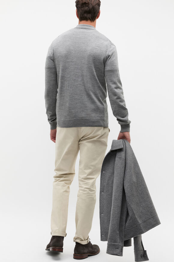 Merino Wool Cardigan  Vintage Grey Marle  hi-res