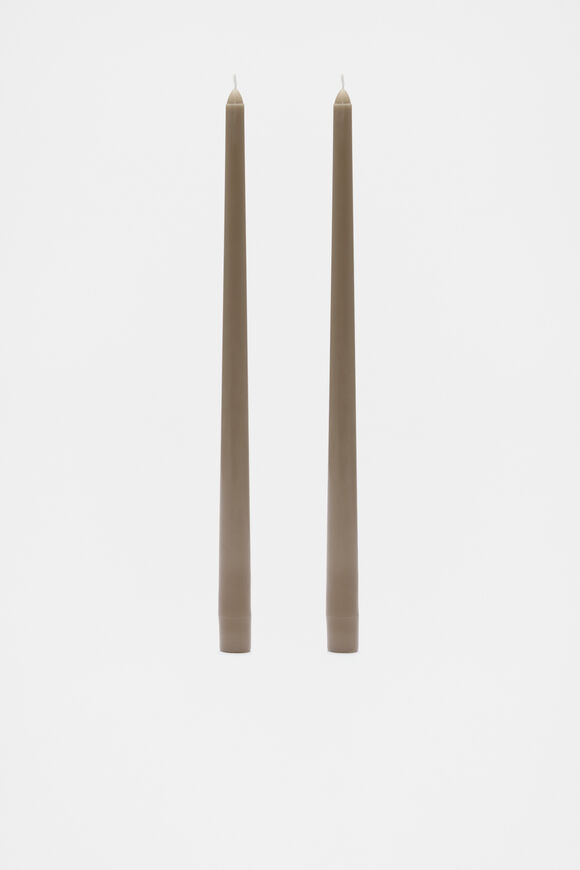 Tall Taper Candle Set of 2  Rye  hi-res