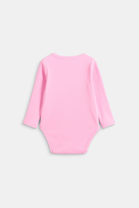 Core Logo Rib Bodysuit  Candy Pink  hi-res