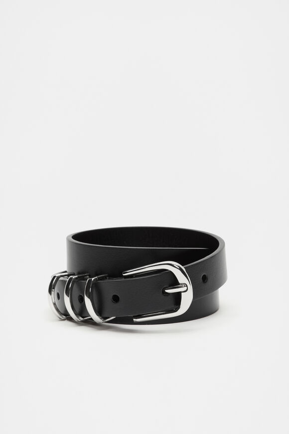Gia Triple Keeper Belt  Black  hi-res