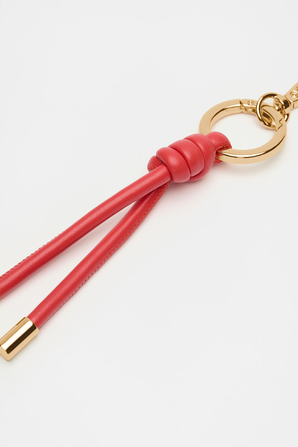 Knot Detail Keyring  Electric Crimson