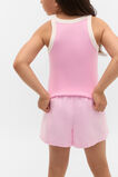 Contrast Logo Rib Tank  Candy Pink  hi-res