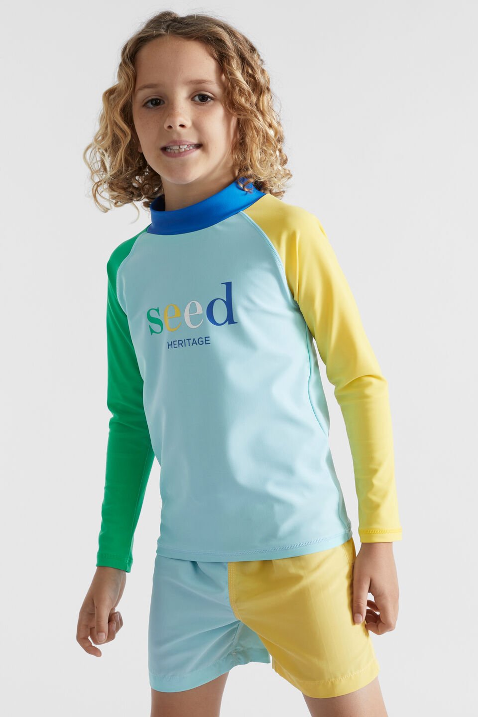 Colourblock Rashvest  Ocean Blue Multi