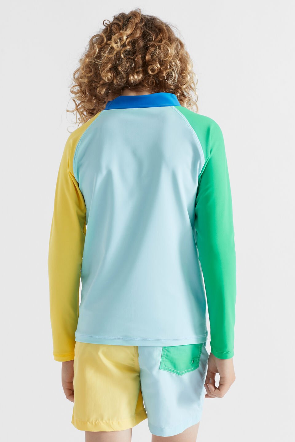 Colourblock Rashvest  Ocean Blue Multi