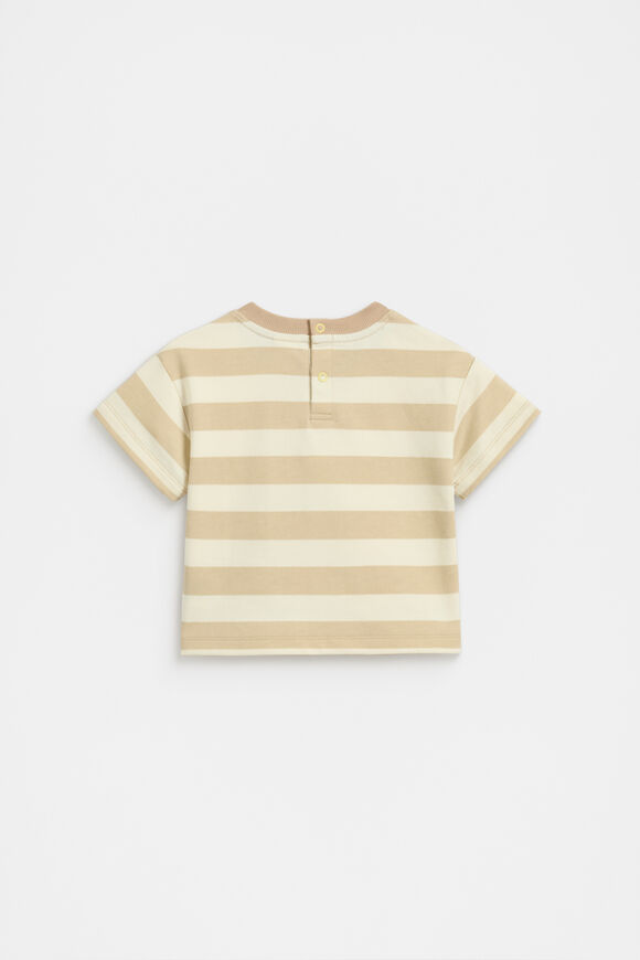 Stripe Boxy Tee  Ecru  hi-res
