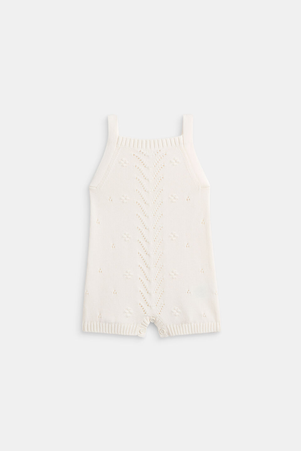 Bobble Knit Romper  Classic Cream