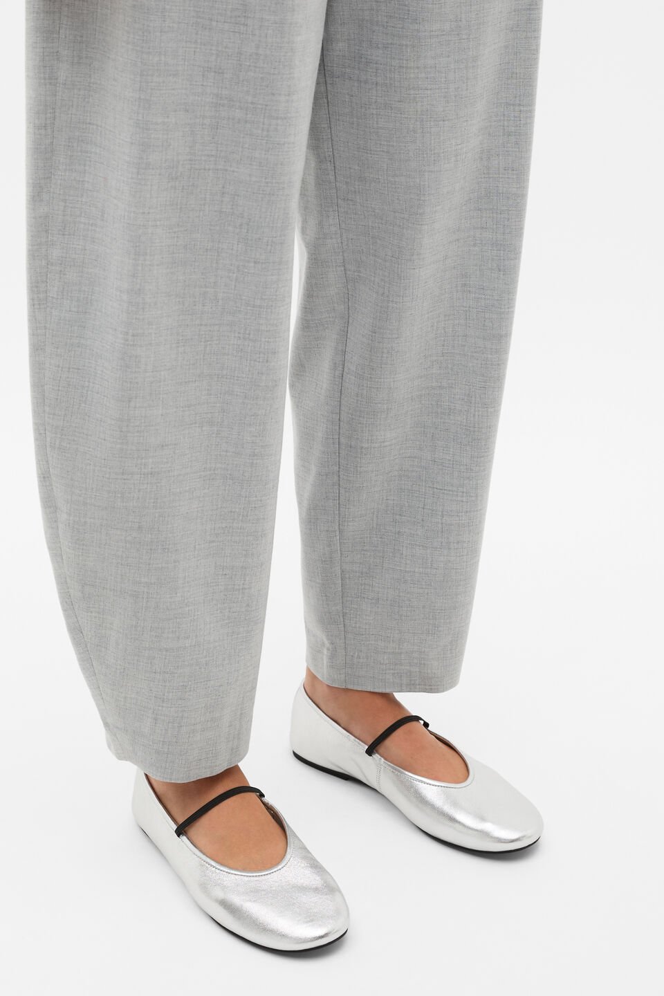 Ariel Ballet Flat  Silver